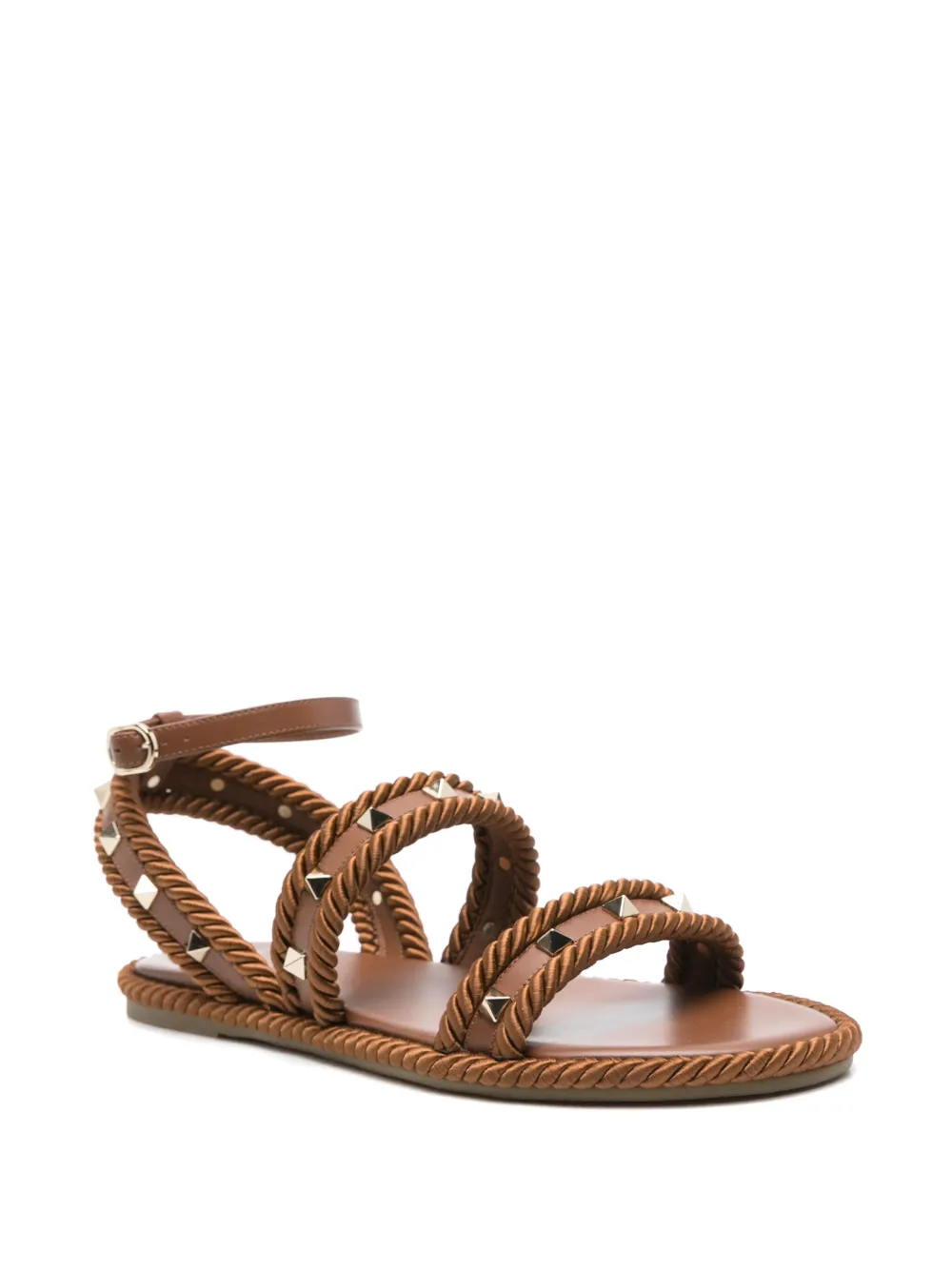 Valentino Garavani Rockstud sandalen - Bruin