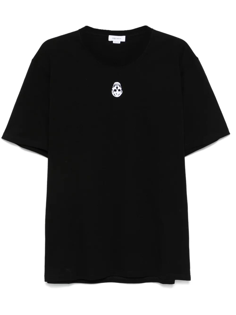 skull-flocked T-shirt