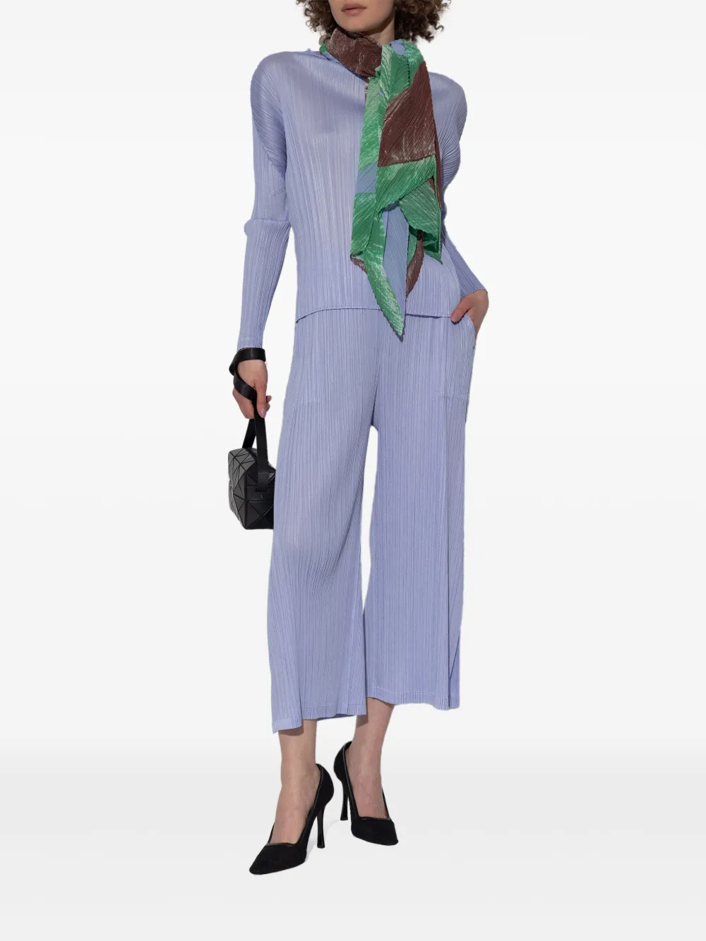 Pleats Please Issey Miyake pleated trousers - Blauw