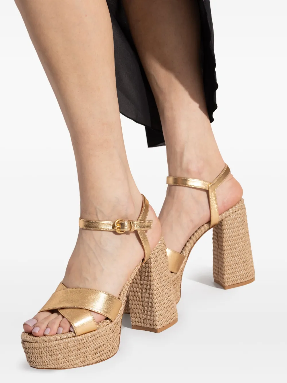 Gianvito Rossi 12mm Bebe Sandals | Gold | FARFETCH IL