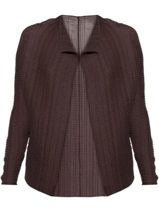 Issey Miyake Wooly Pleats ジャケット | ブラウン | FARFETCH JP
