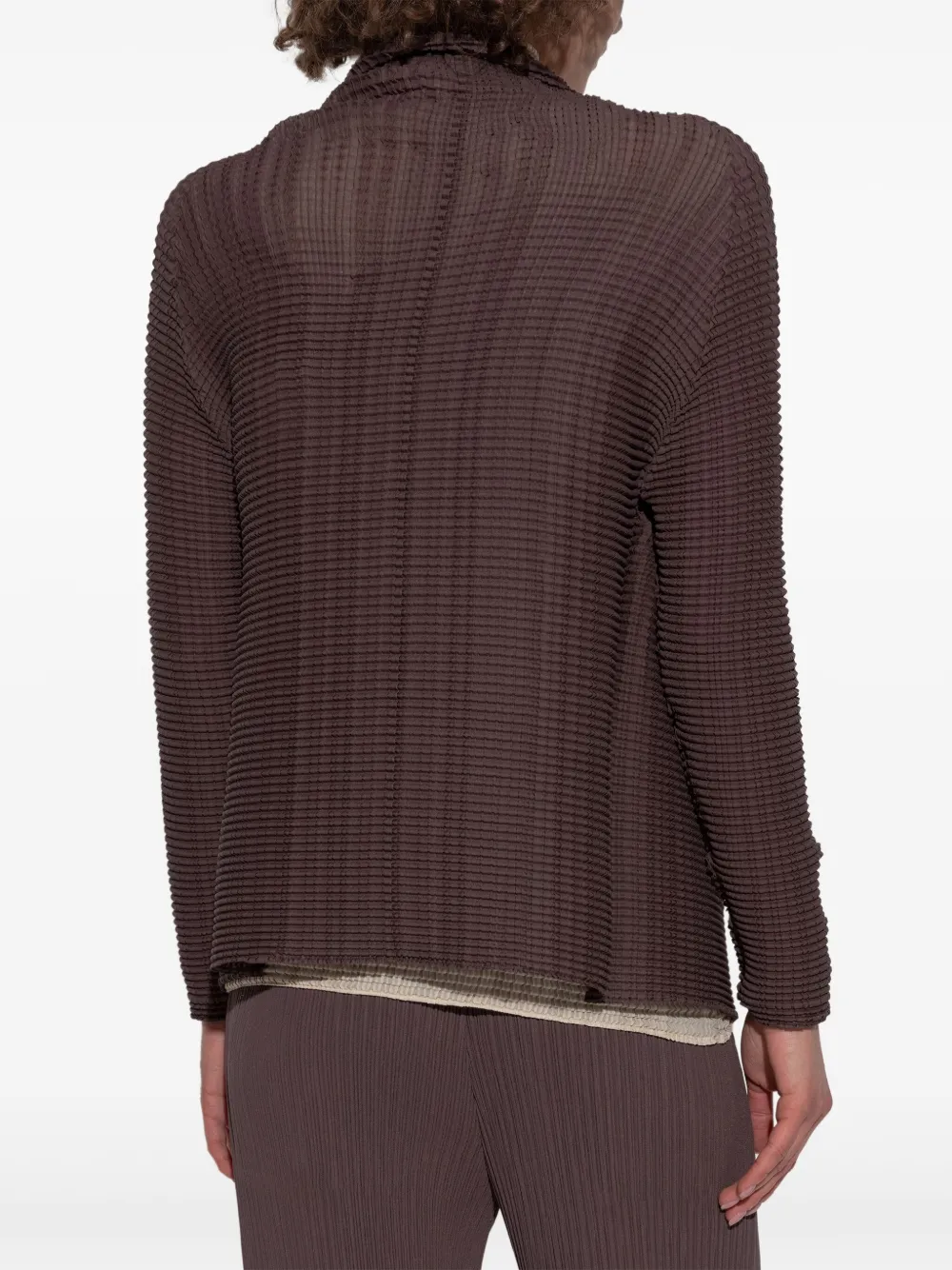 Issey Miyake Wooly Pleats-56 Shirt Clothing In Brown