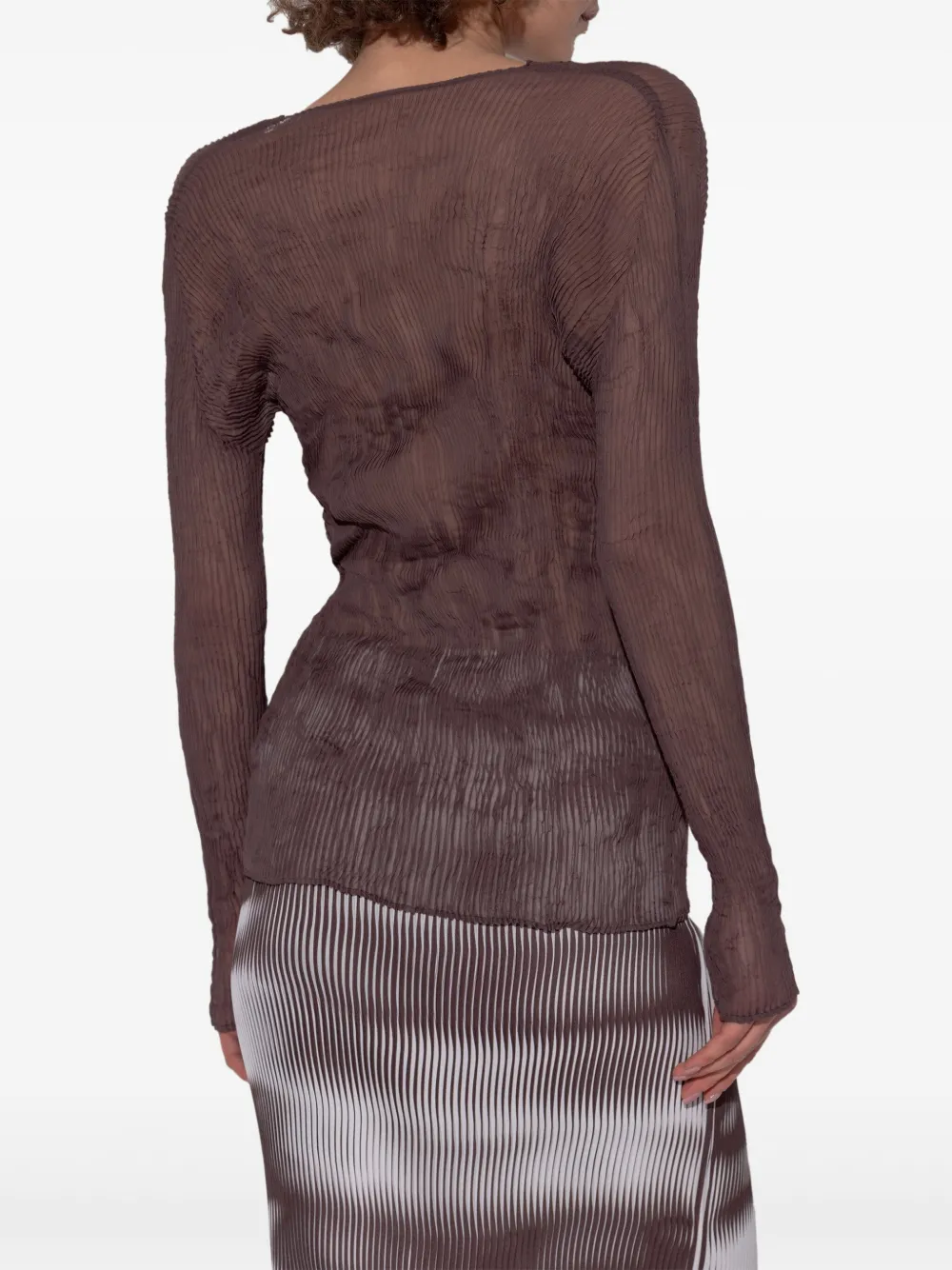 Issey Miyake Chiffon top Bruin