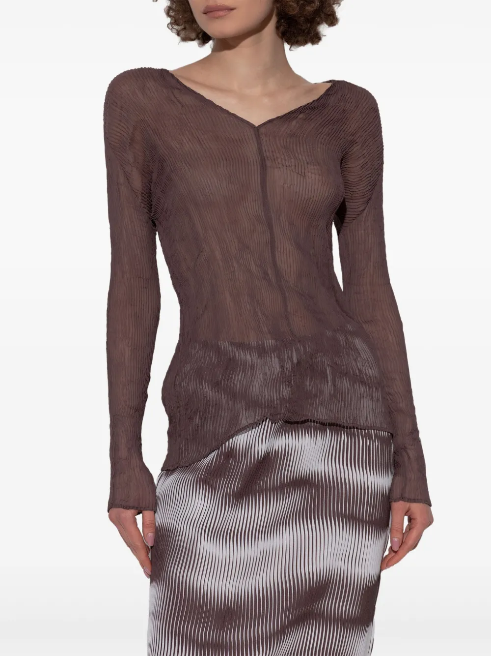 Issey Miyake Chiffon top Bruin