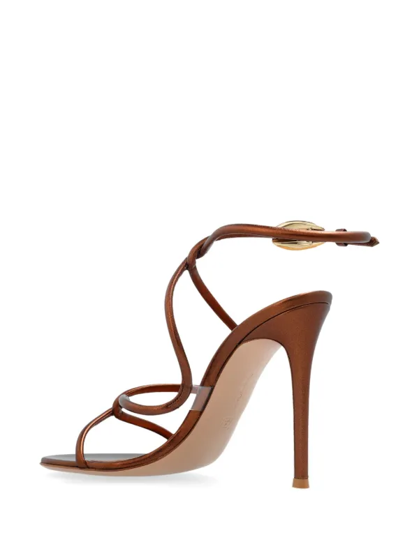 Gianvito Rossi 105mm Mamba Sandals | Brown | FARFETCH JO