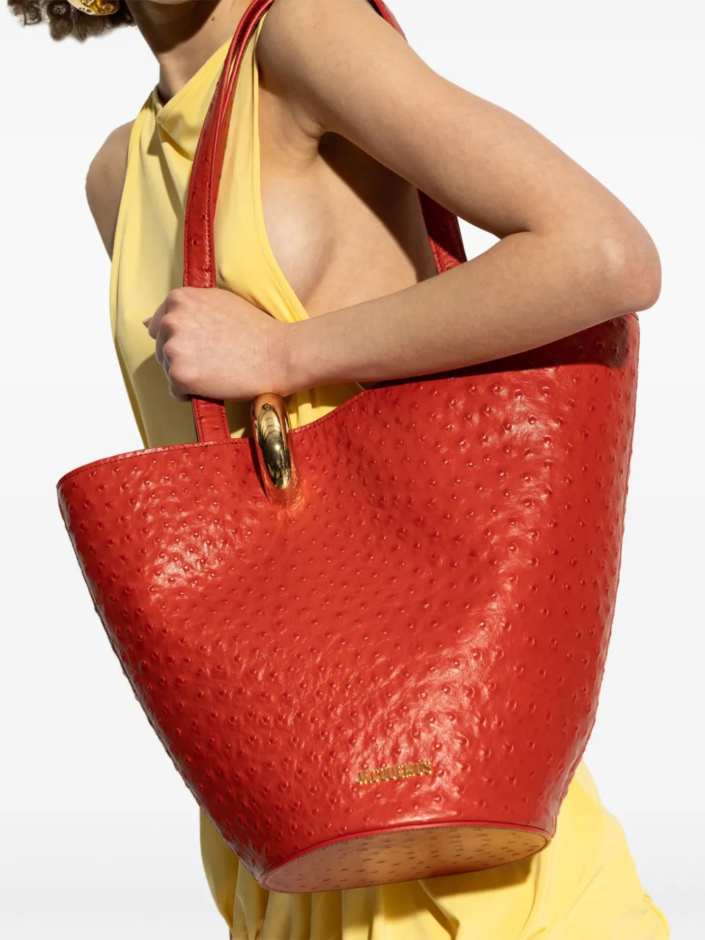 Jacquemus The Medium Bambola bucket bag - Rood