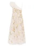 Needle & Thread Florine one-shoulder ankle gown - Neutrals