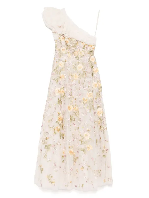 Needle & Thread Florine one-shoulder ankle gown