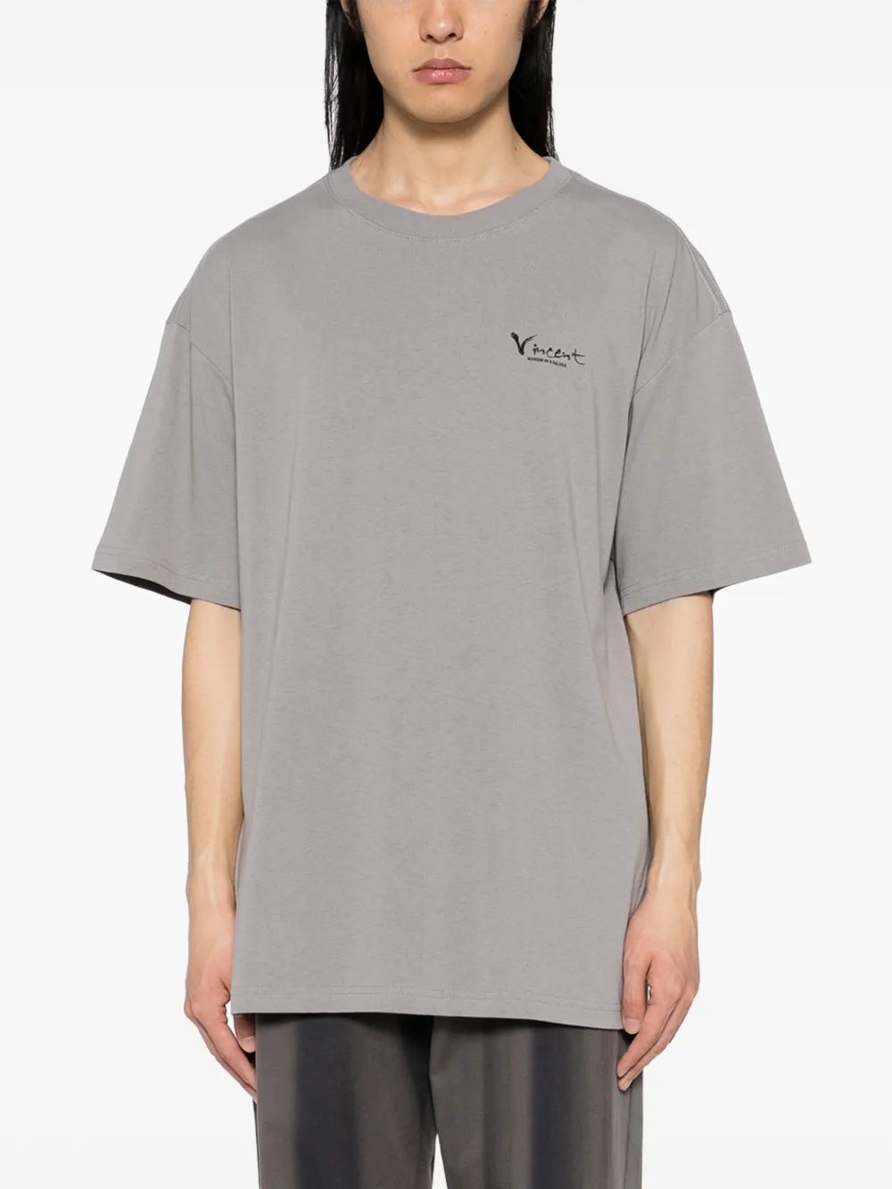 Musium Div. T-shirt met logoprint Grijs