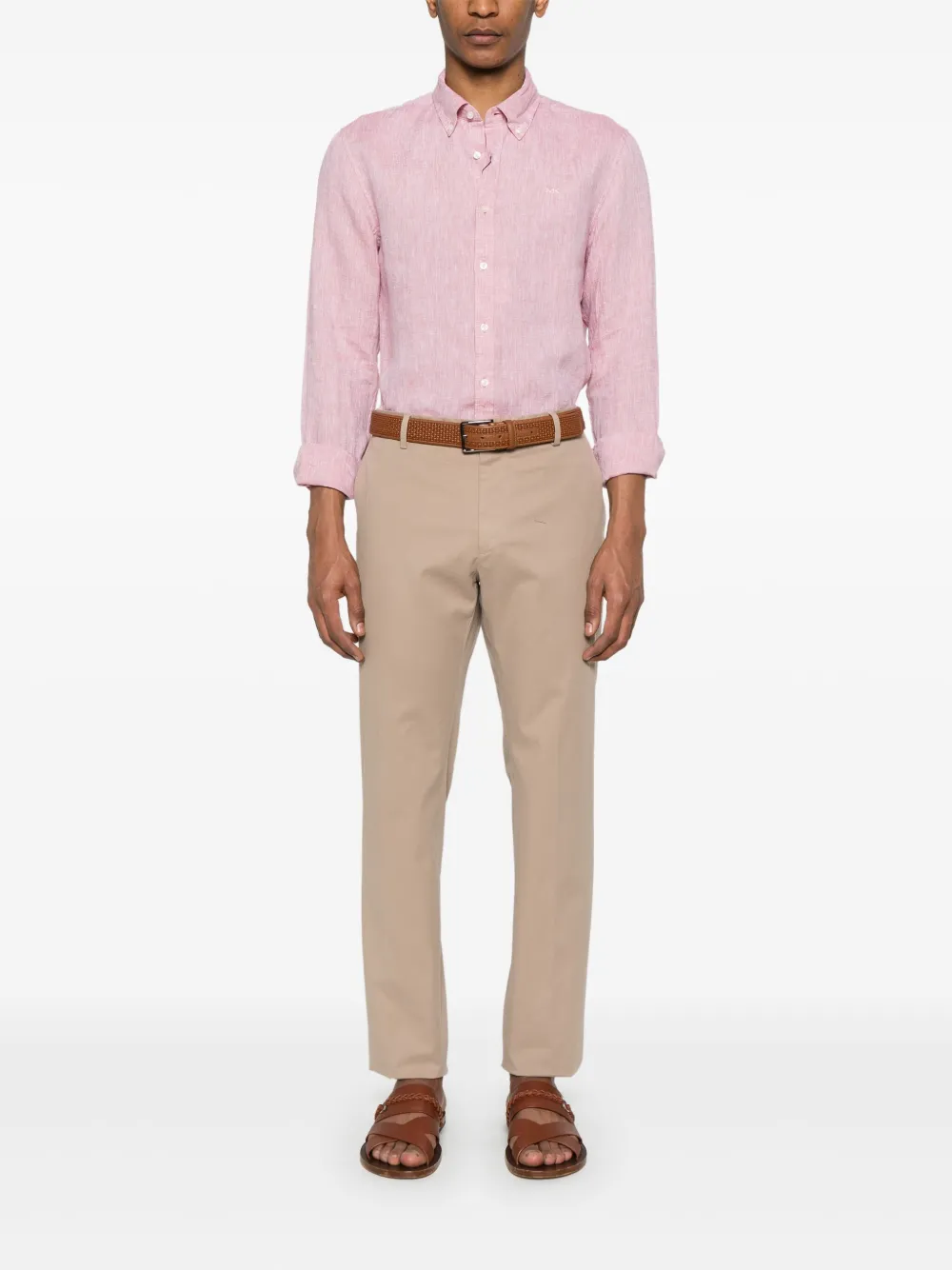Zegna Chino met toelopende pijpen - Beige