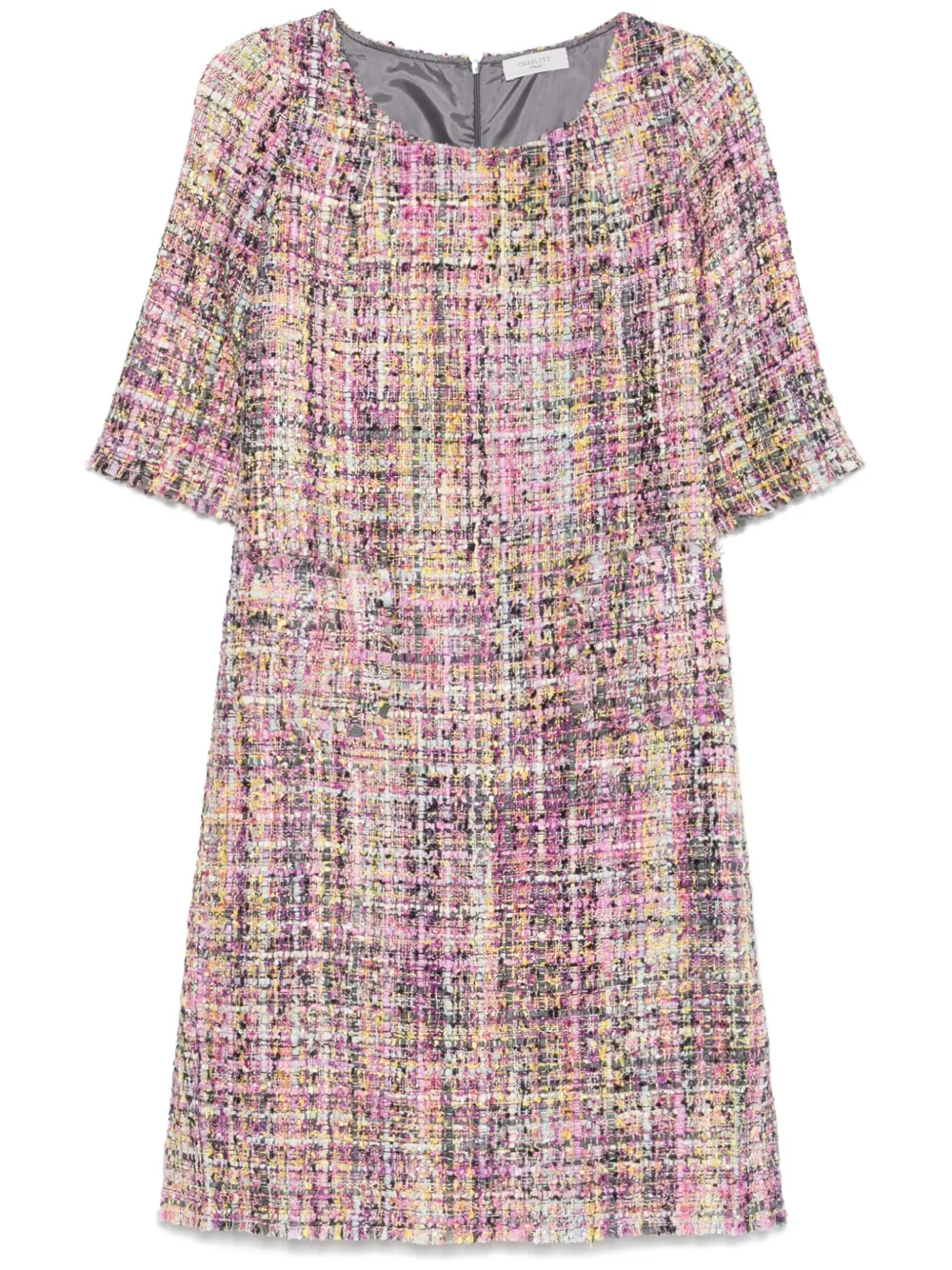 tweed midi dress