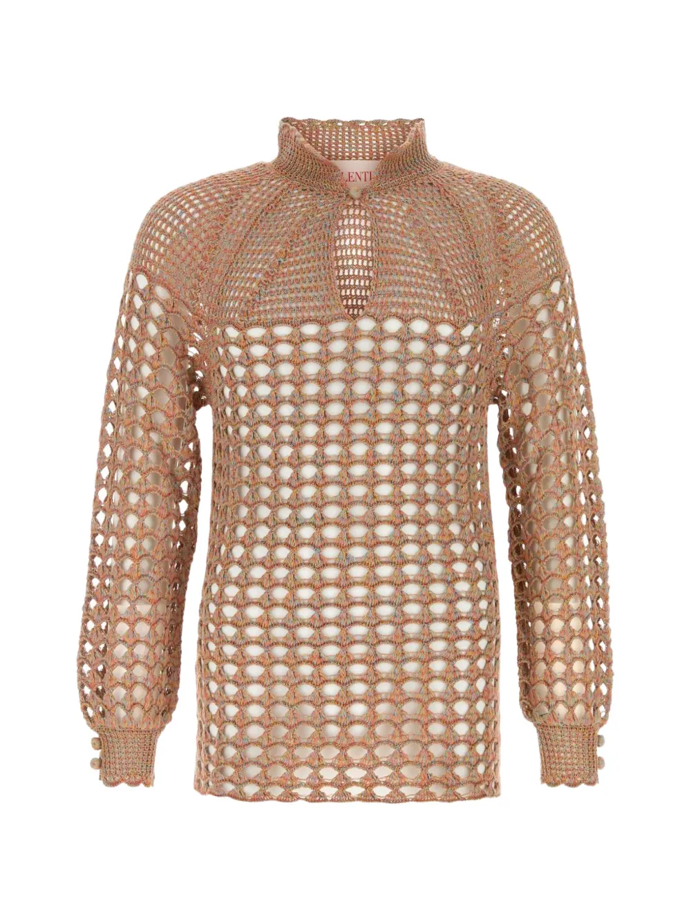 Valentino Garavani Maglione lavorato all'uncinetto - Arancione