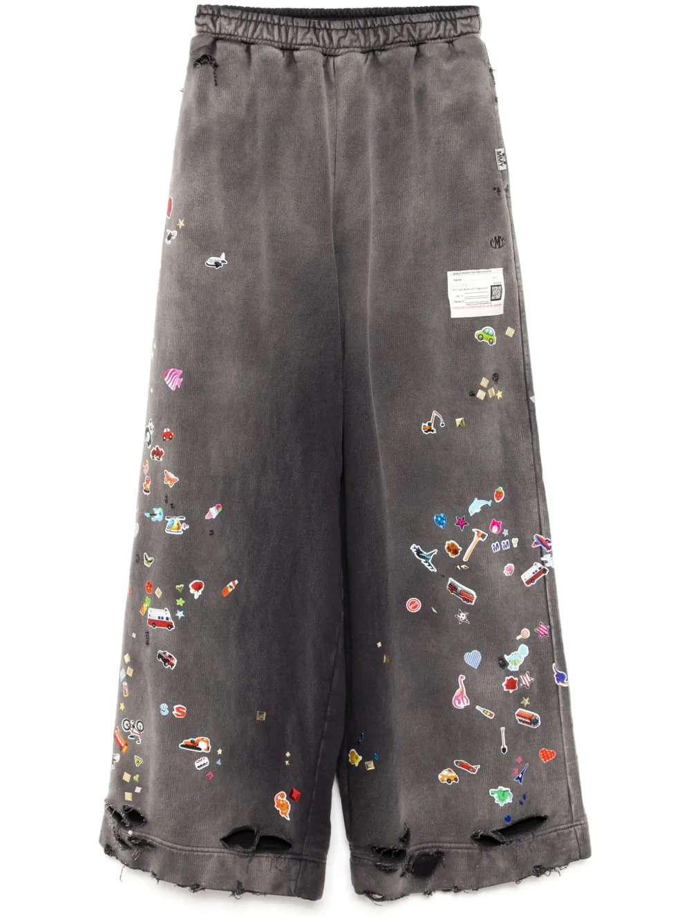 stickers-print track pants