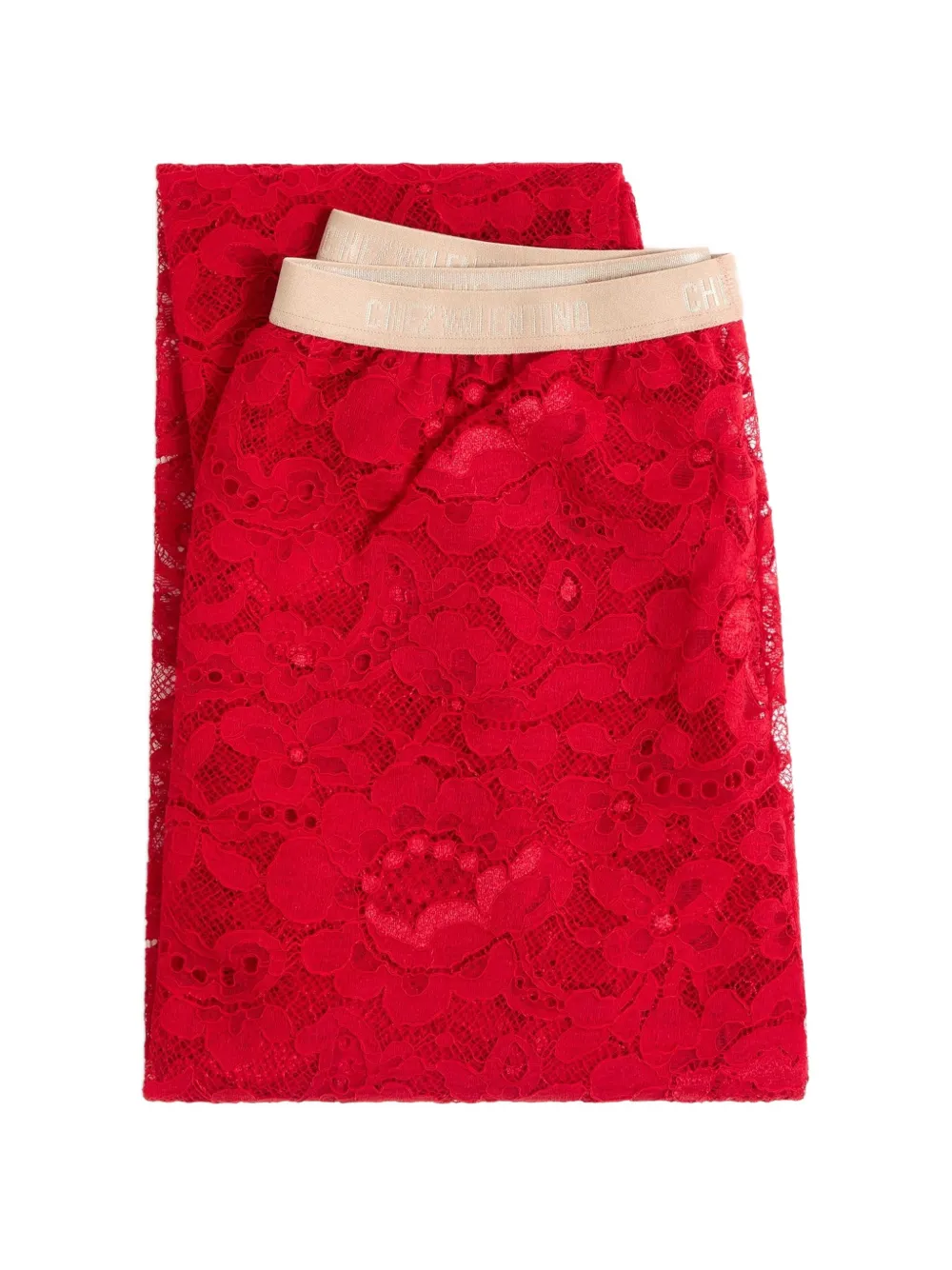 Valentino Garavani Strumpfhose mit Spitze - Rot