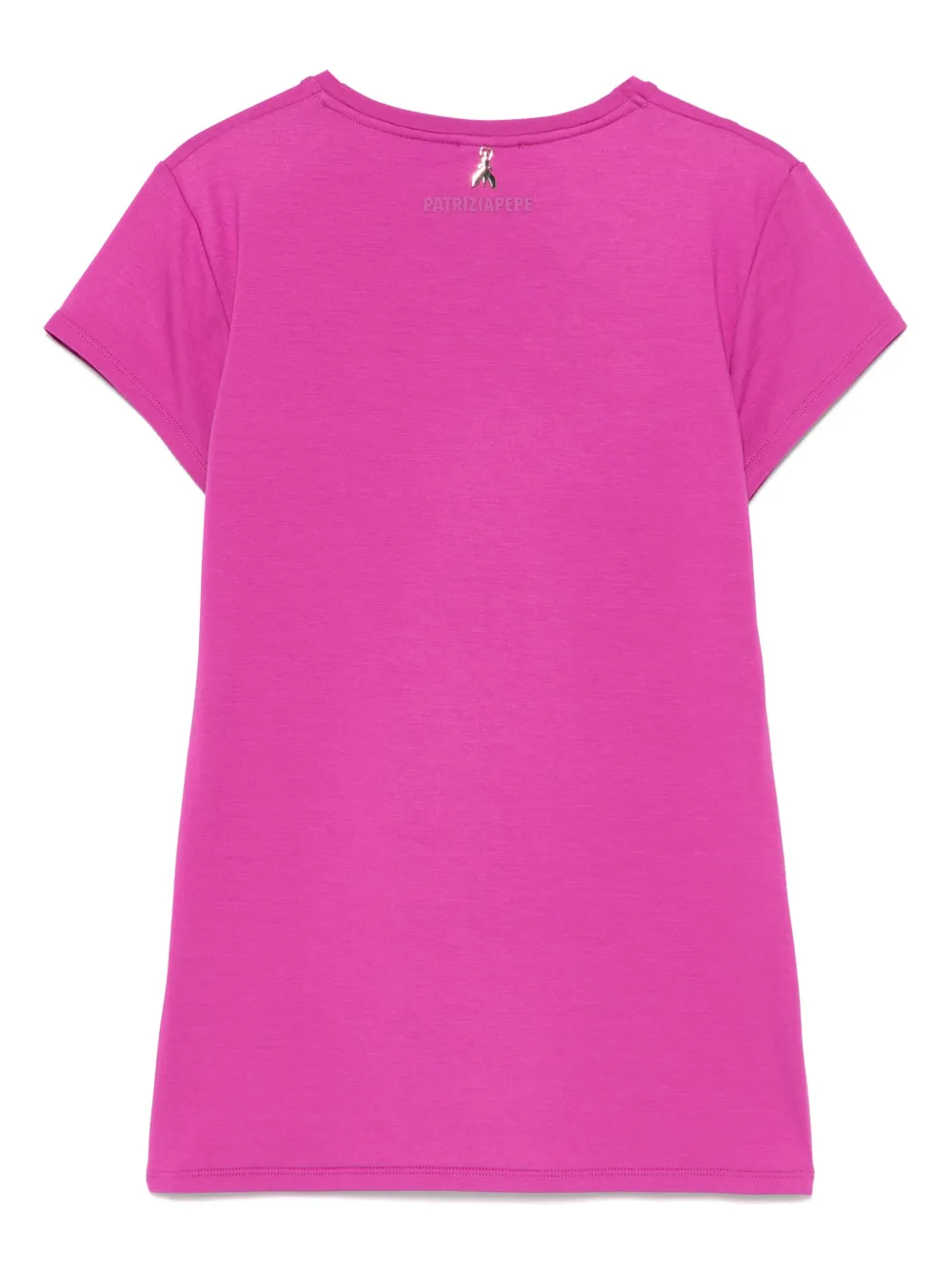 Patrizia Pepe T-shirt met logo-reliëf - Roze