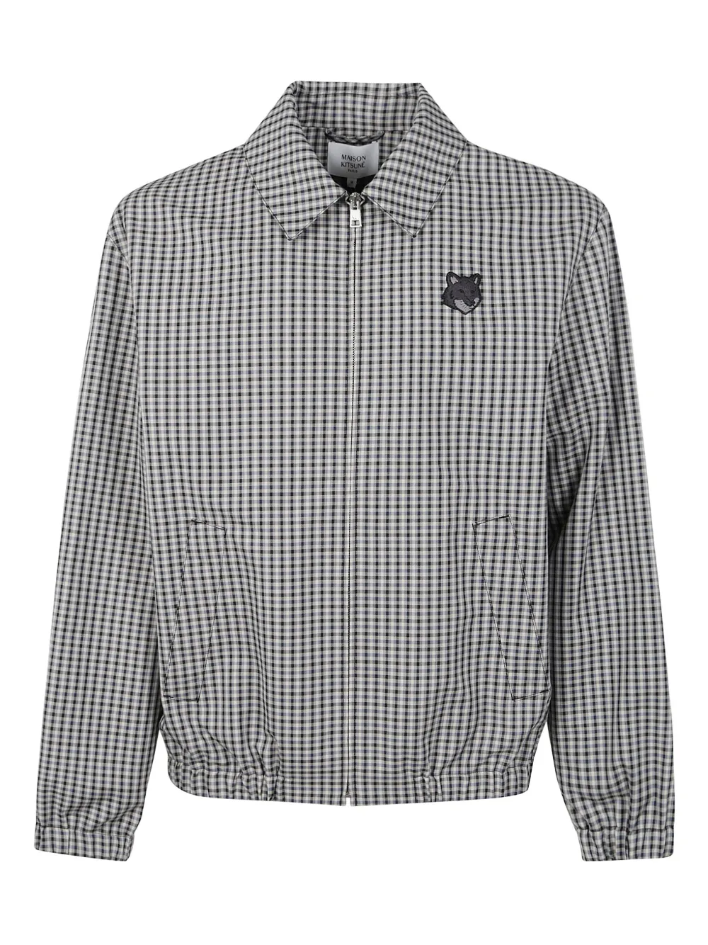 Maison Kitsuné Jaqueta xadrez com abotoamento | Cinza | Image 1