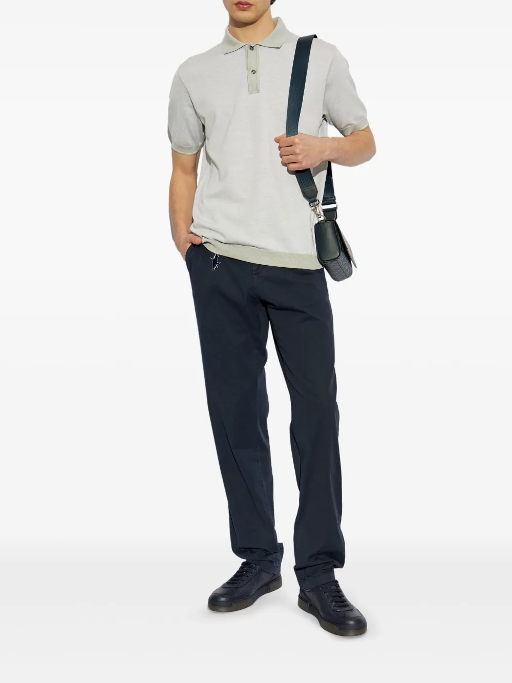 Paul & Shark silk-blend polo shirt - Grijs