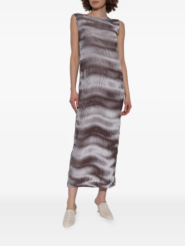 ワンピース theredthread S oval pleats dress gray THEREDTHREAD☆S oval pleats dress☆グレー