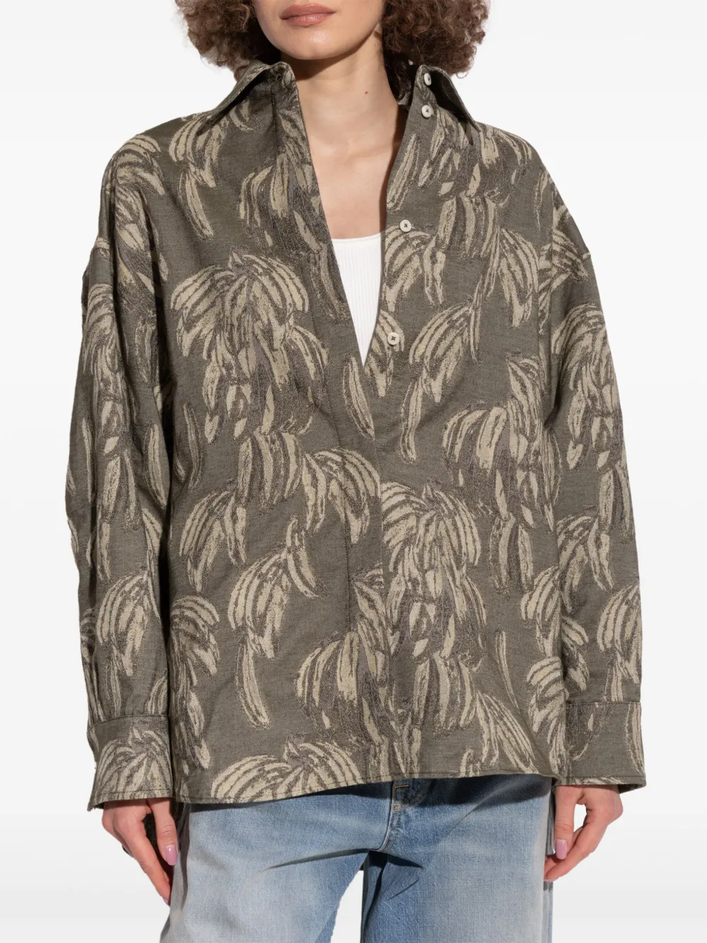Jacquemus Blouse met Banana-jacquard Grijs