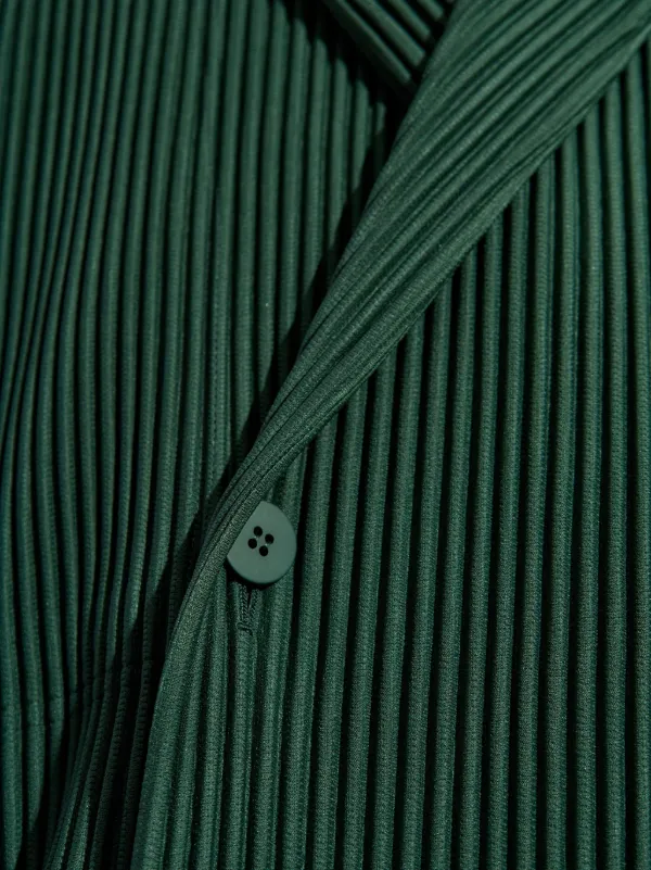 Issey miyake men 19ss ノーカラージャケット グリーン Issey miyake men 19ss ノーカラージャケット グリーン