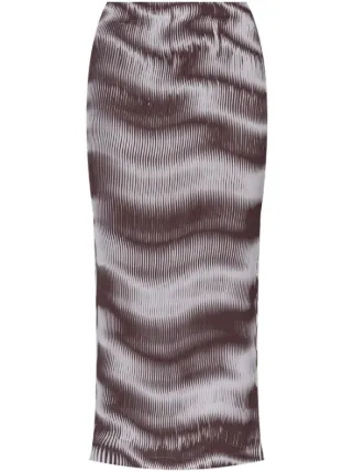 Issey Miyake Sway Pleats スカート | ブラウン | FARFETCH JP