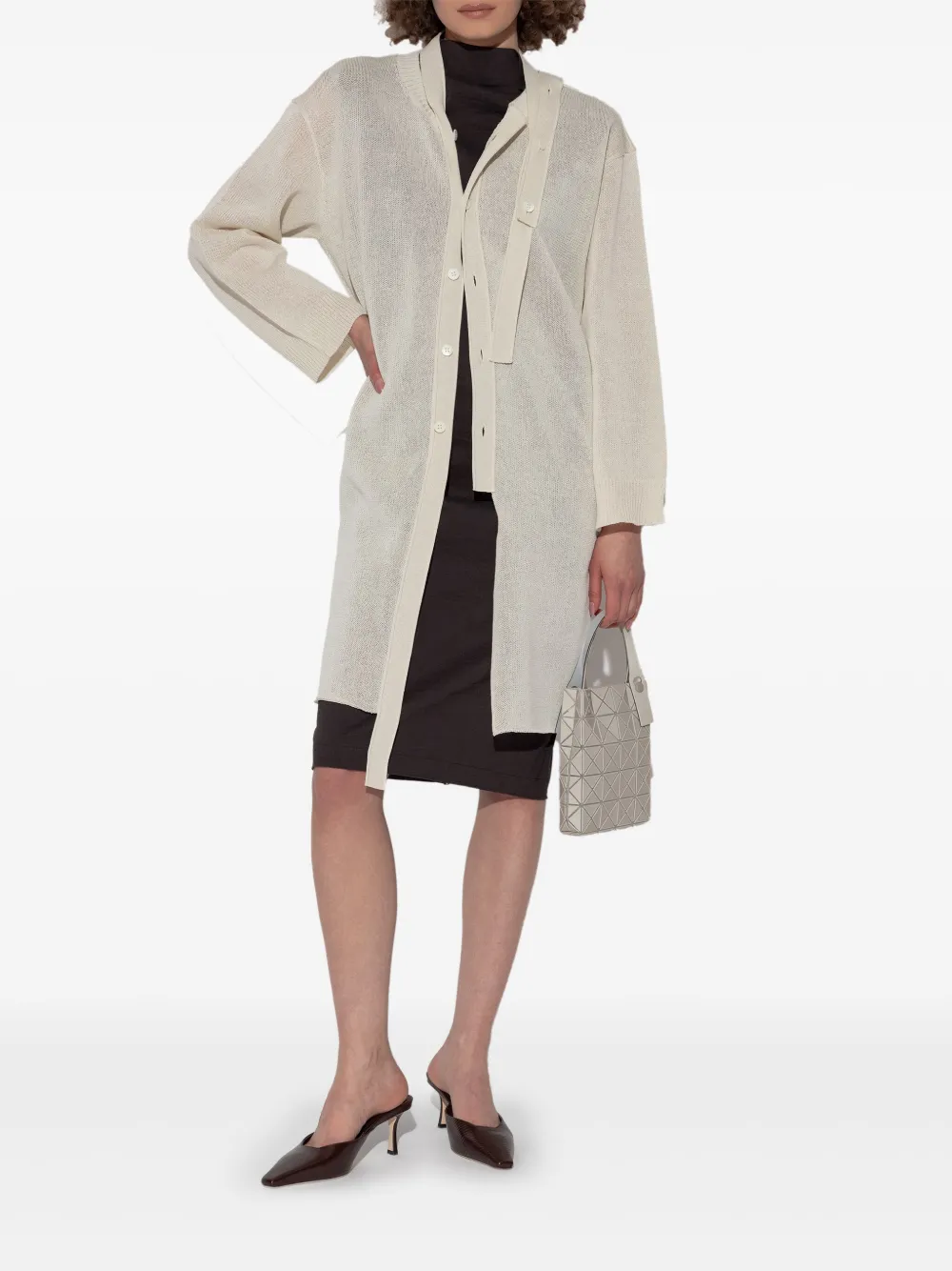 Issey Miyake cotton cardigan - Beige