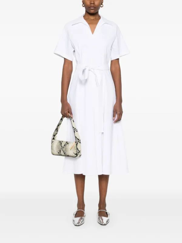 theory short sleeve dress Theory Short-Sleeve Poplin Popover Maxi Dress