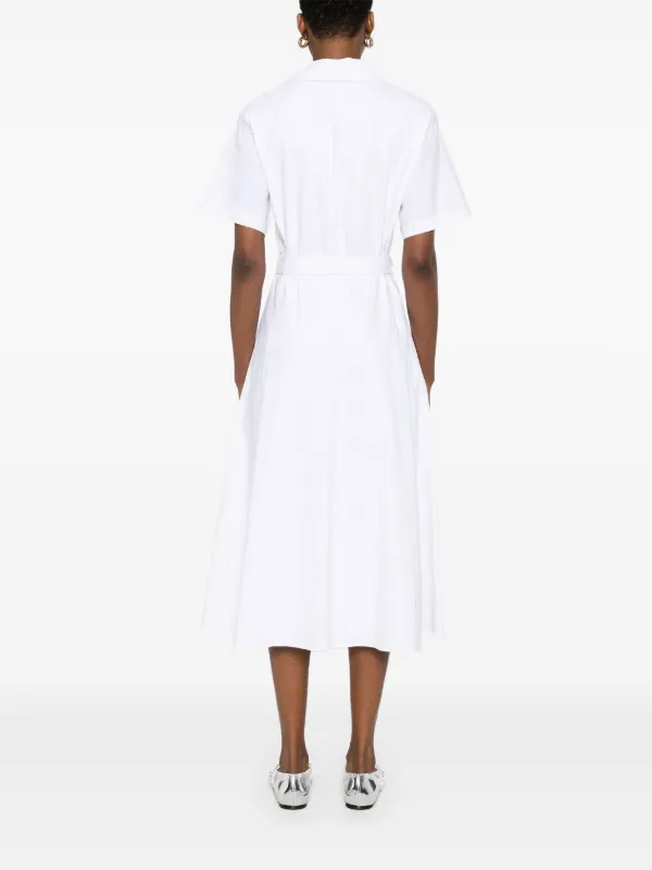 theory short sleeve dress Theory Short-Sleeve Poplin Popover Maxi Dress