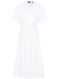 Theory short-sleeve midi dress - White