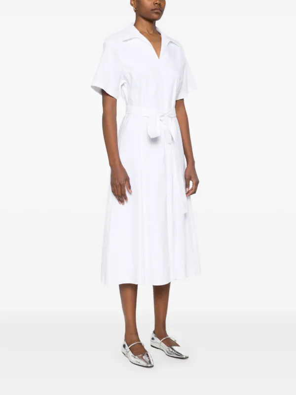Theory short-sleeve Midi Dress | White | FARFETCH