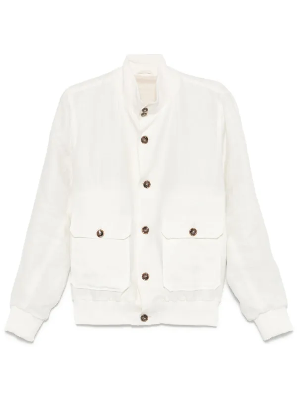 Barba Linen Jacket in White