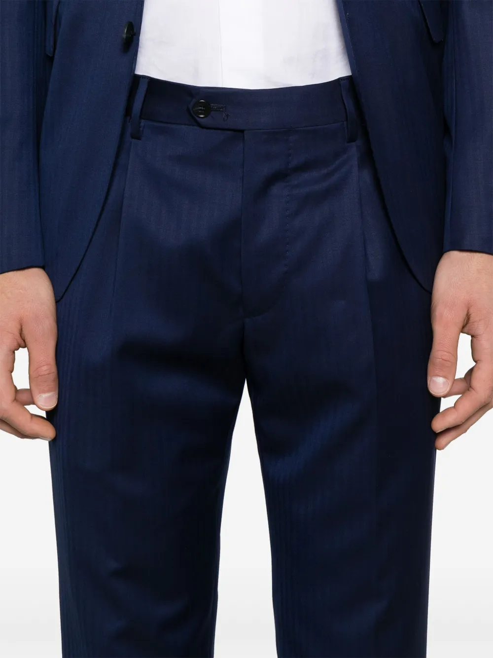 Tagliatore Wollen pak Blauw