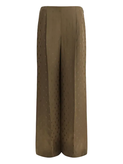 FENDI floral-jacquard trousers