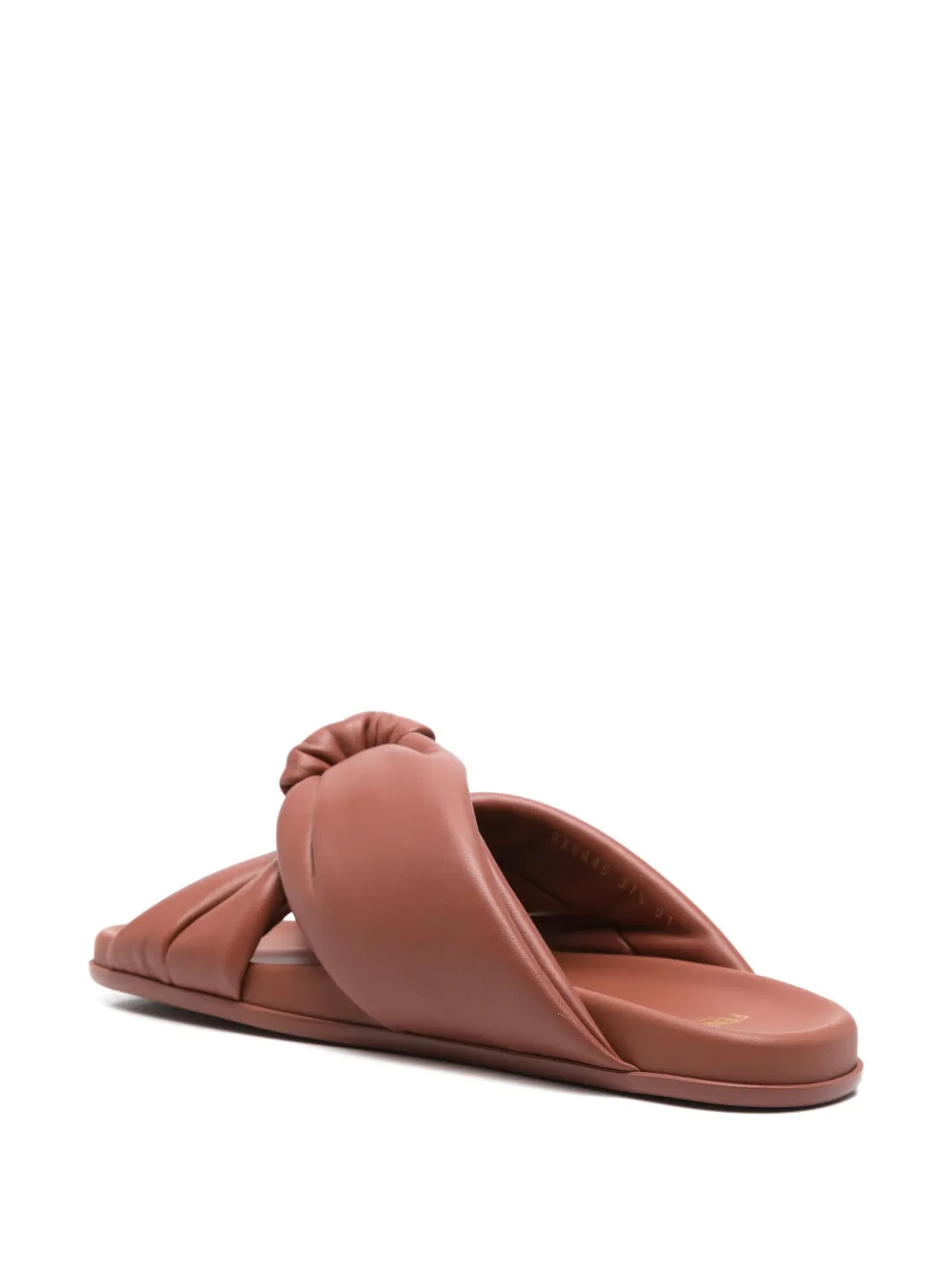 FENDI Sienna leather sandals Brown