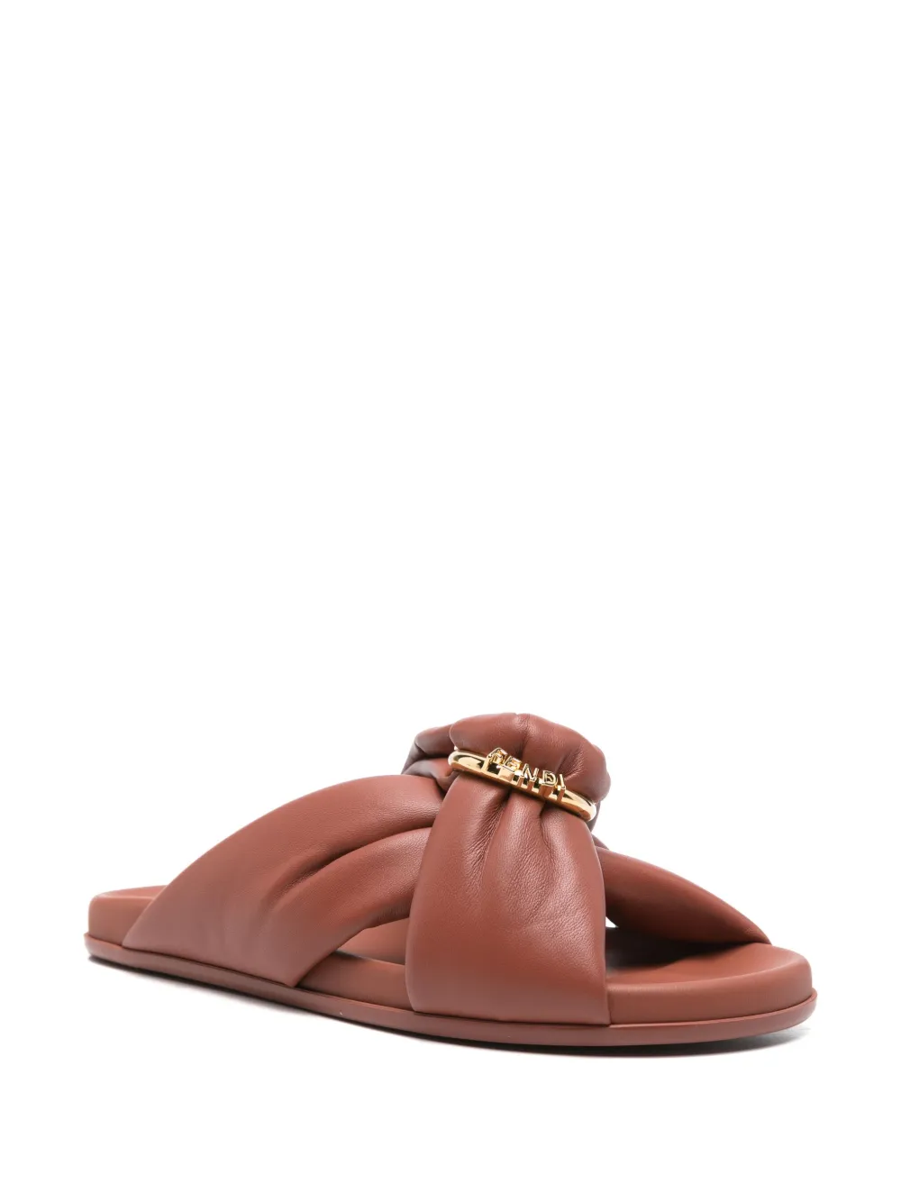 FENDI Sienna leren sandalen - Bruin