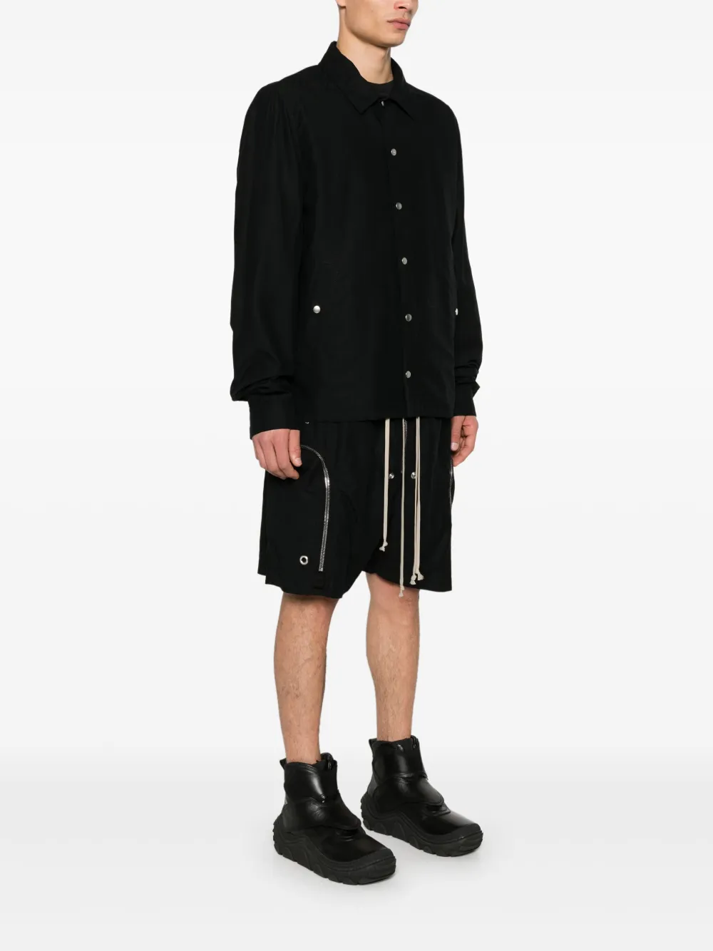 Rick Owens DRKSHDW Ripstop shirtjack Zwart