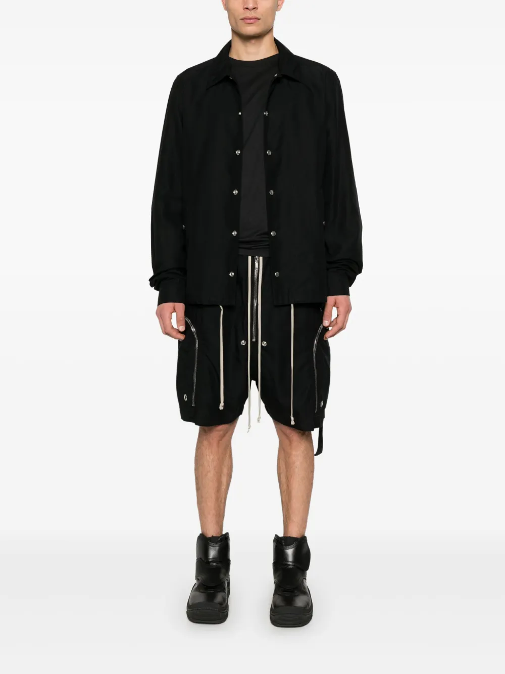 Rick Owens DRKSHDW Ripstop shirtjack - Zwart