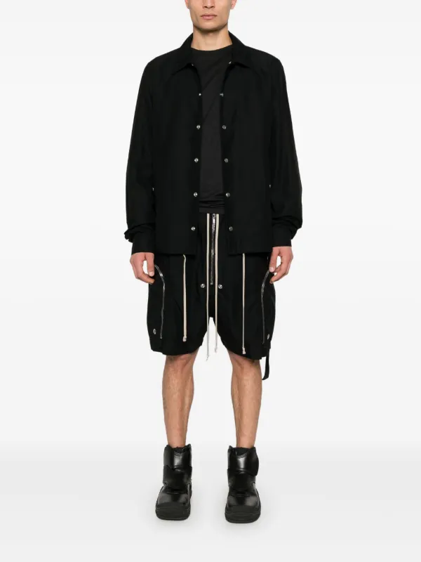 Rick Owens DRKSHDW リップストップ シャツ | ブラック | FARFETCH JP