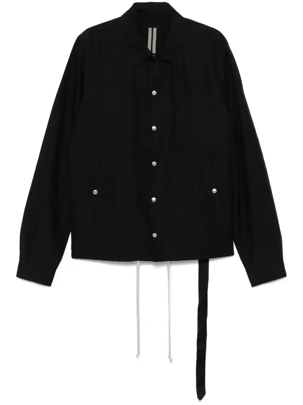 Rick Owens Drkshdw Ripstop Drawstring Overshirt In Black