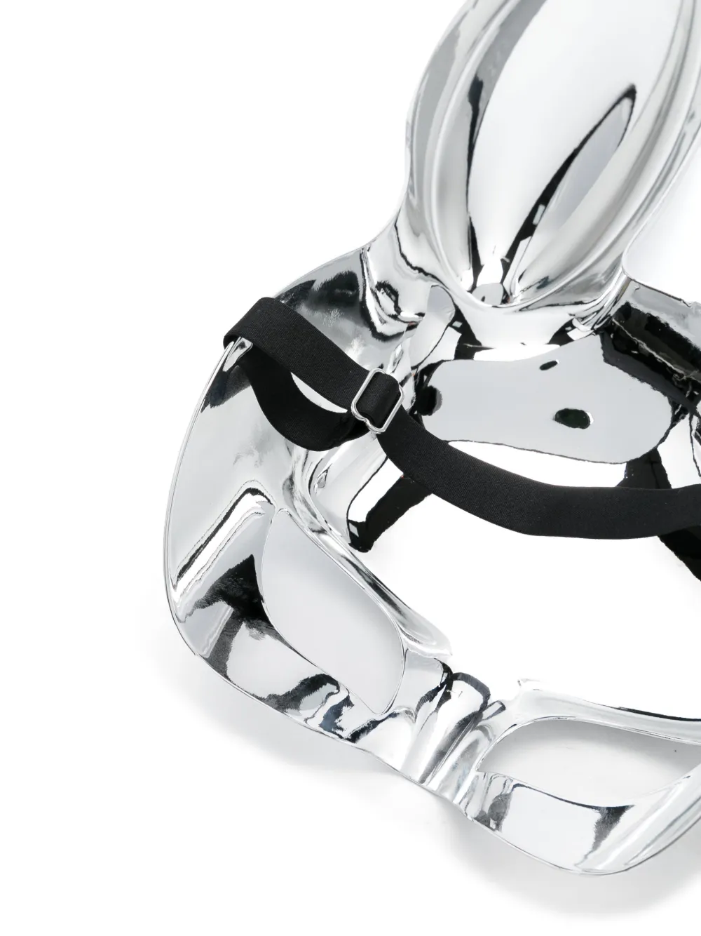 Maison Close Mirror Bunny Mask In Silver