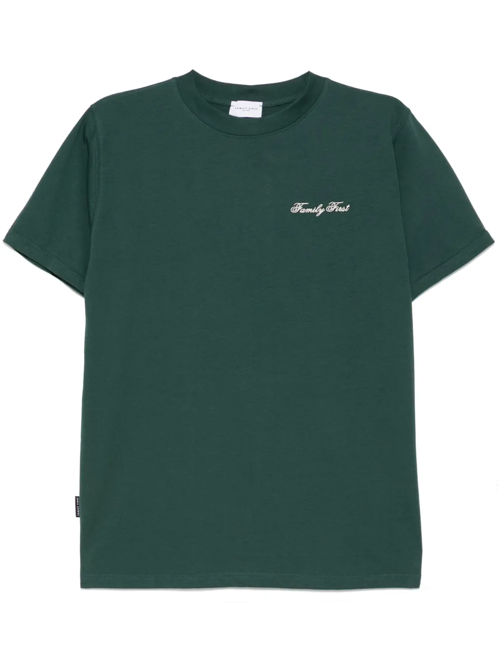 Family First logo-embroidered T-shirt | Green | Image 1