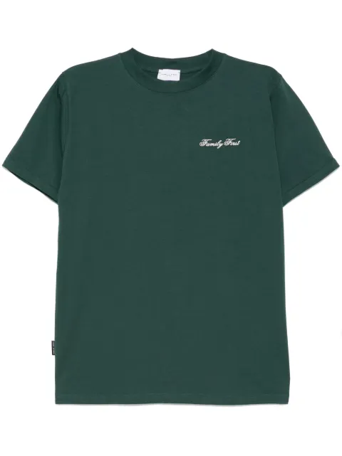 Family First logo-embroidered T-shirt
