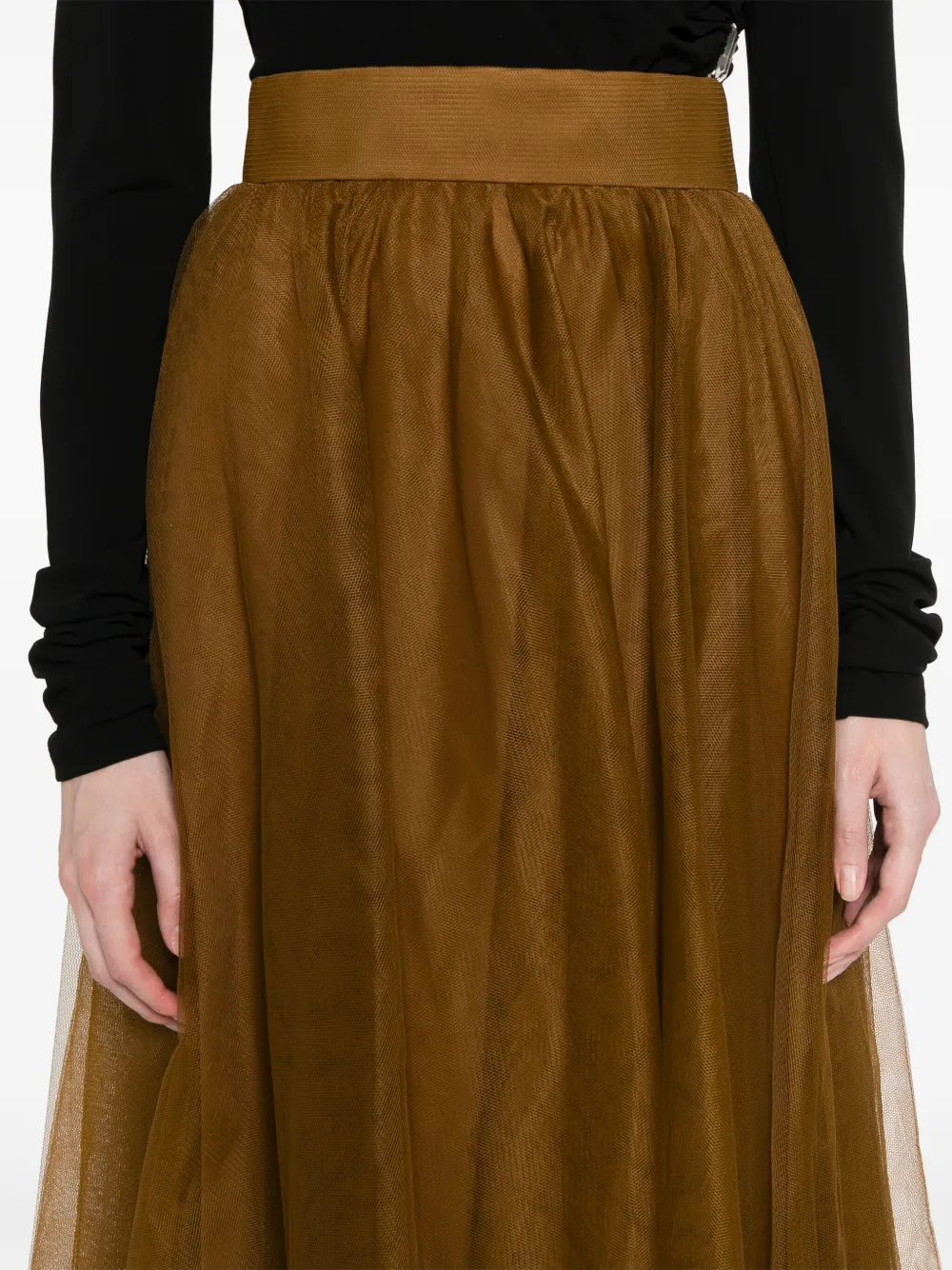 ZIMMERMANN Tulen maxi-rok Bruin