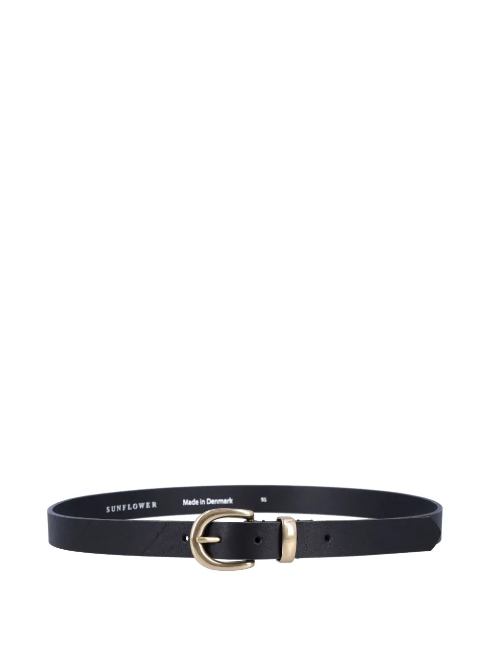 Sunflower leather belt - Zwart