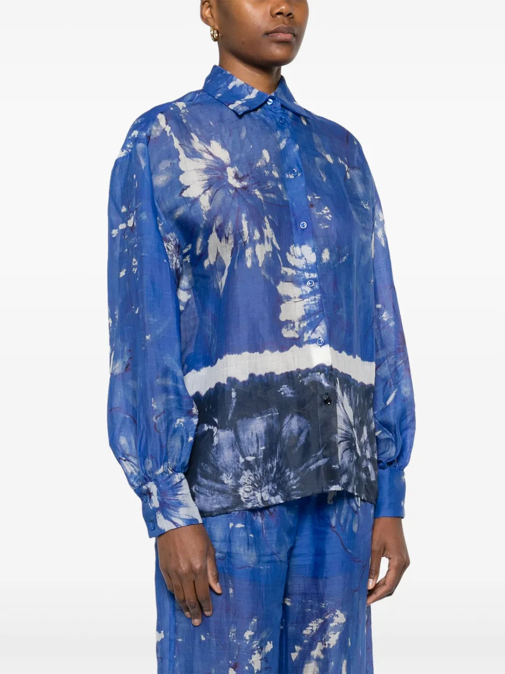 ERMANNO FIRENZE Blouse met print Blauw
