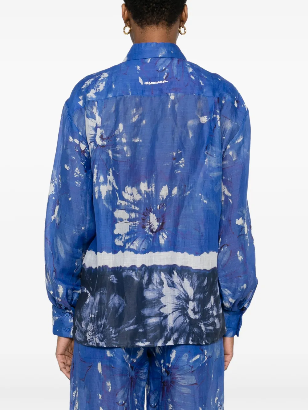 ERMANNO FIRENZE Blouse met print Blauw
