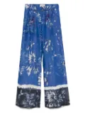 ERMANNO FIRENZE floral-print trousers - Blue