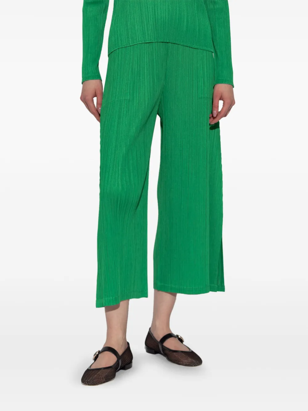 Pleats Please Issey Miyake Plooibroek Groen