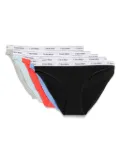 Calvin Klein logo-waistband briefs (pack of five) - Black