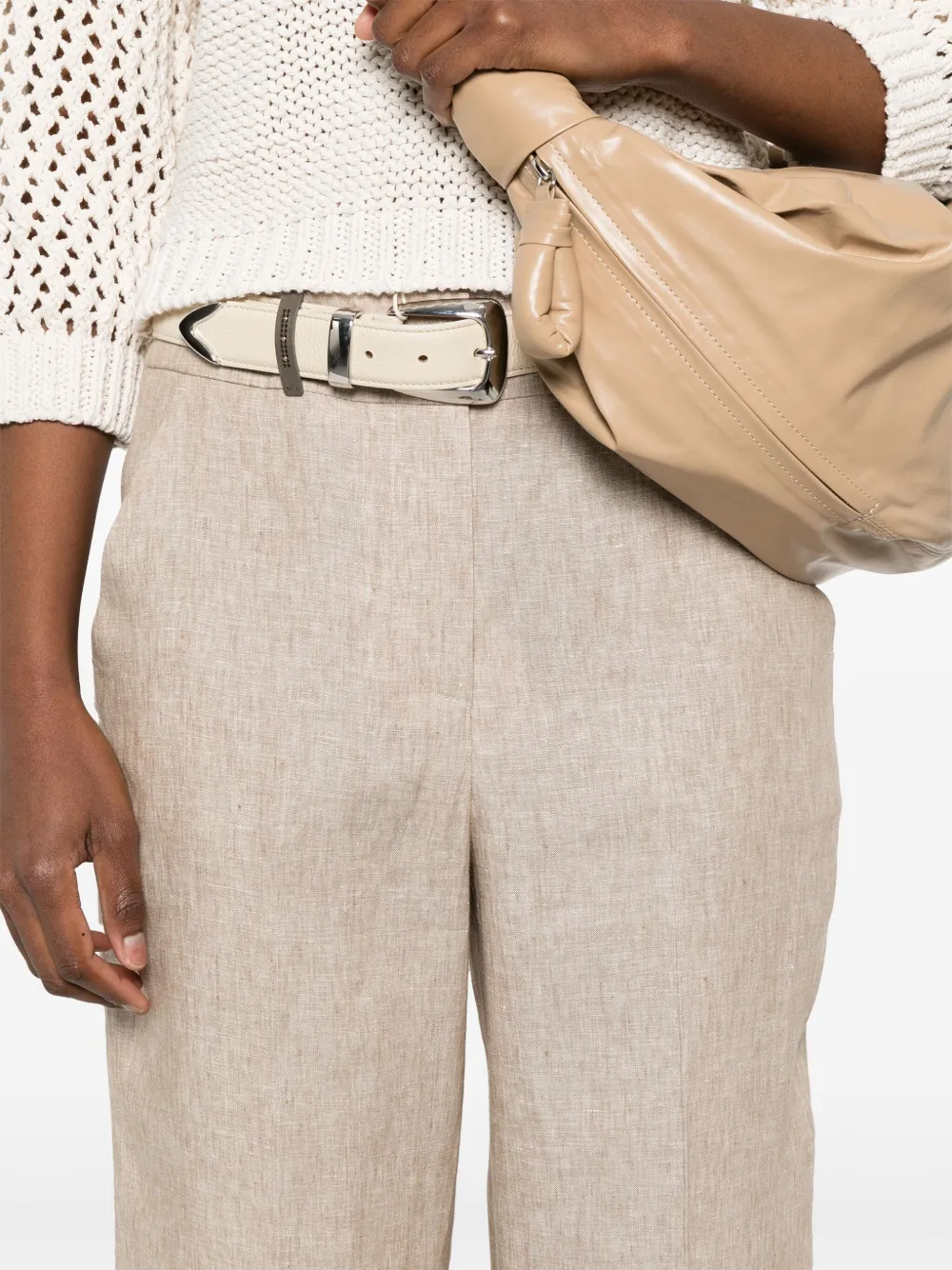 Peserico Linnen broek Beige